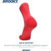 Brooks Ghost Crew Socks I Performance Running Cushioned Socks with Arch Support for Men & Women(Neo Cayenne/Br Crew)