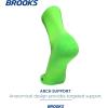 Brooks Ghost Crew Socks I Performance Running Cushioned Socks with Arch Support for Men & Women(Neo Limeade/Br Crew)