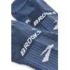 Brooks Ghost Crew Socks I Performance Running Cushioned Socks with Arch Support for Men & Women(Steel Blue/Brooks)