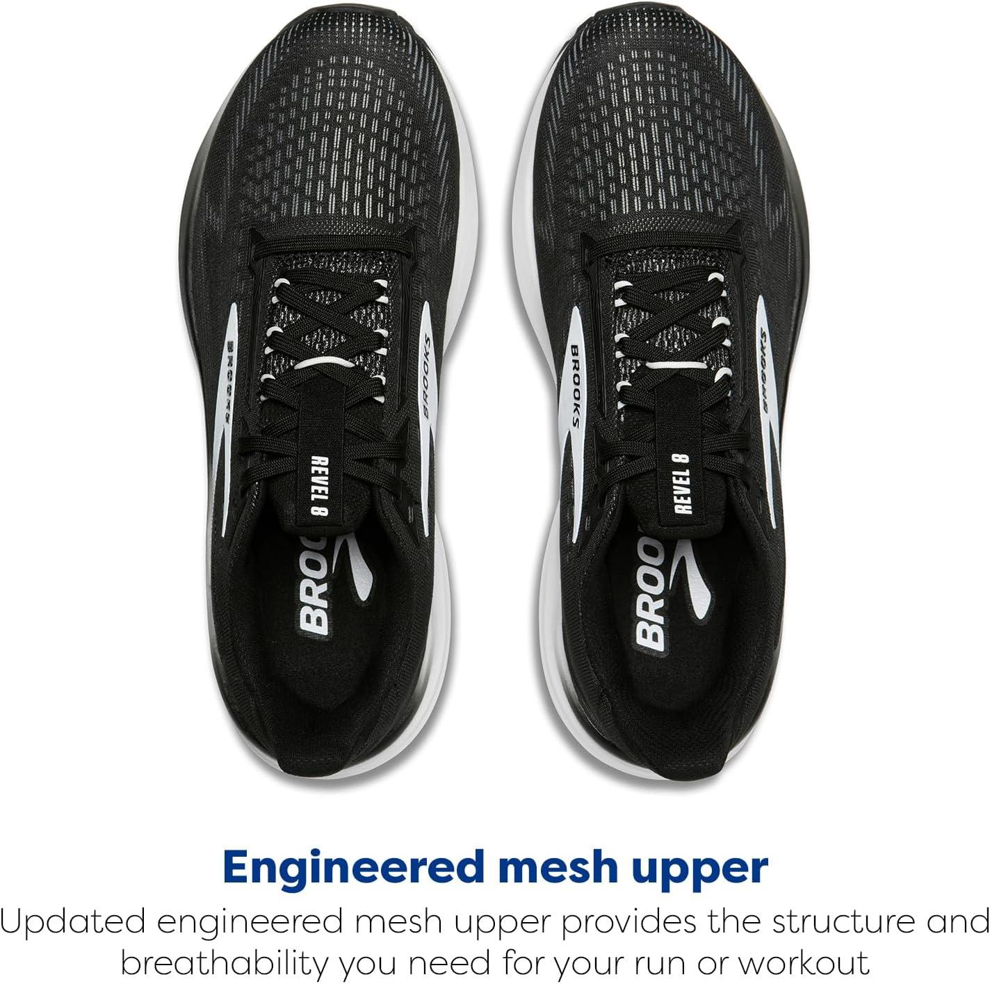 image:imageBrooks Mens Revel 8 Neutral Running amp Walking ShoeBlackGreyWhite