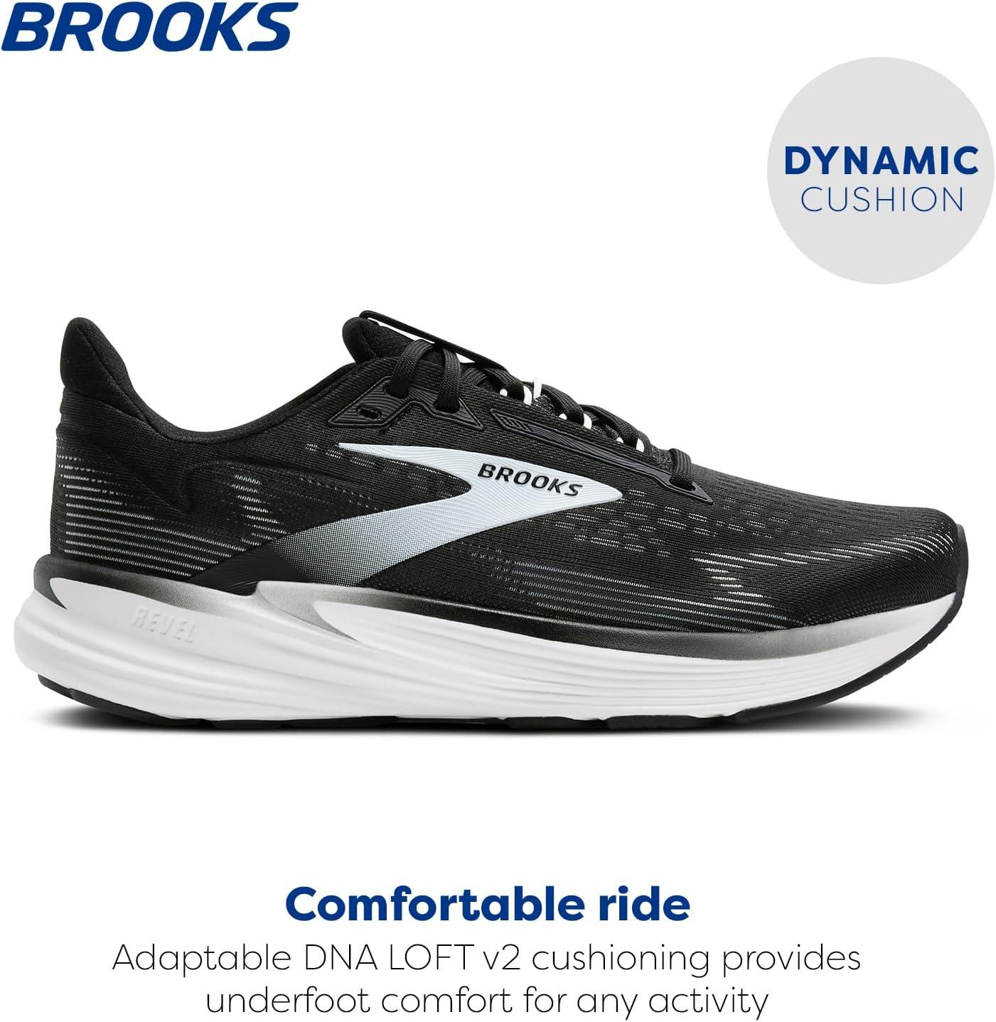 image:imageBrooks Mens Revel 8 Neutral Running amp Walking ShoeBlackGreyWhite