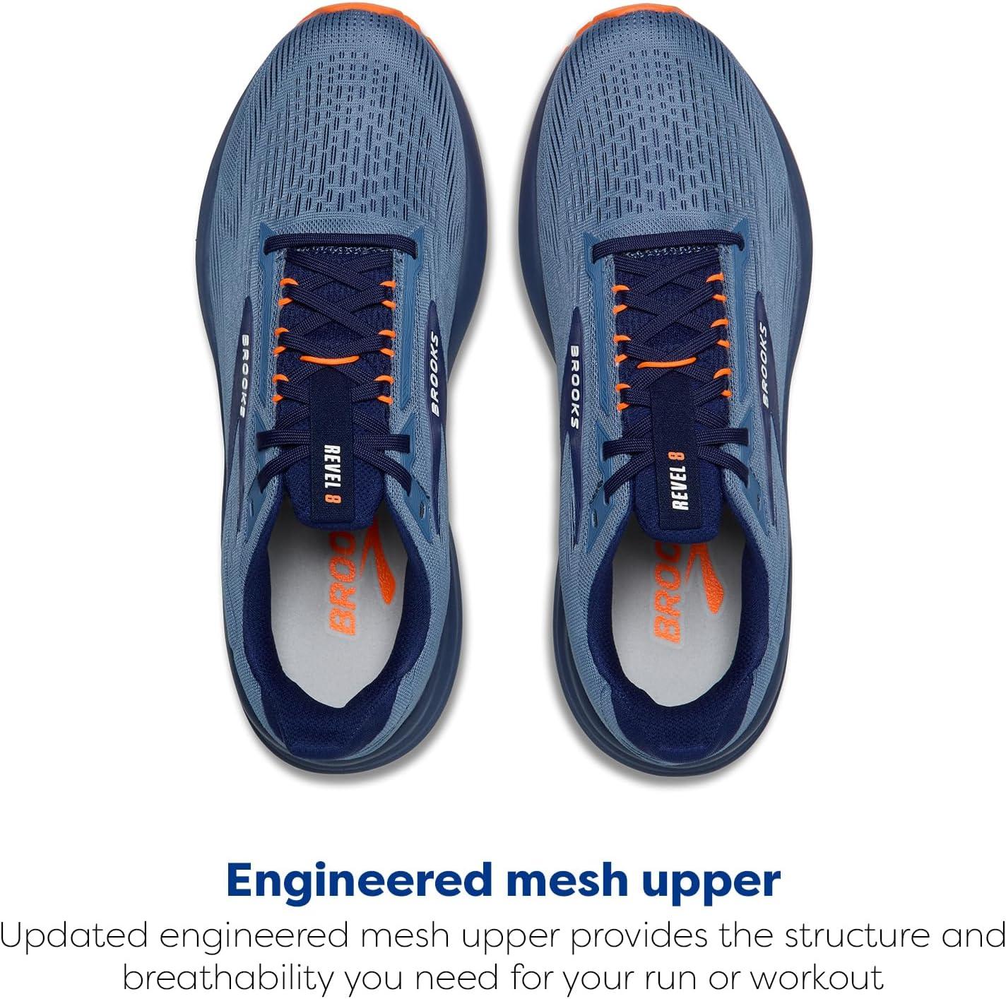 image:imageBrooks Mens Revel 8 Neutral Running amp Walking ShoeBlueBlueOrange