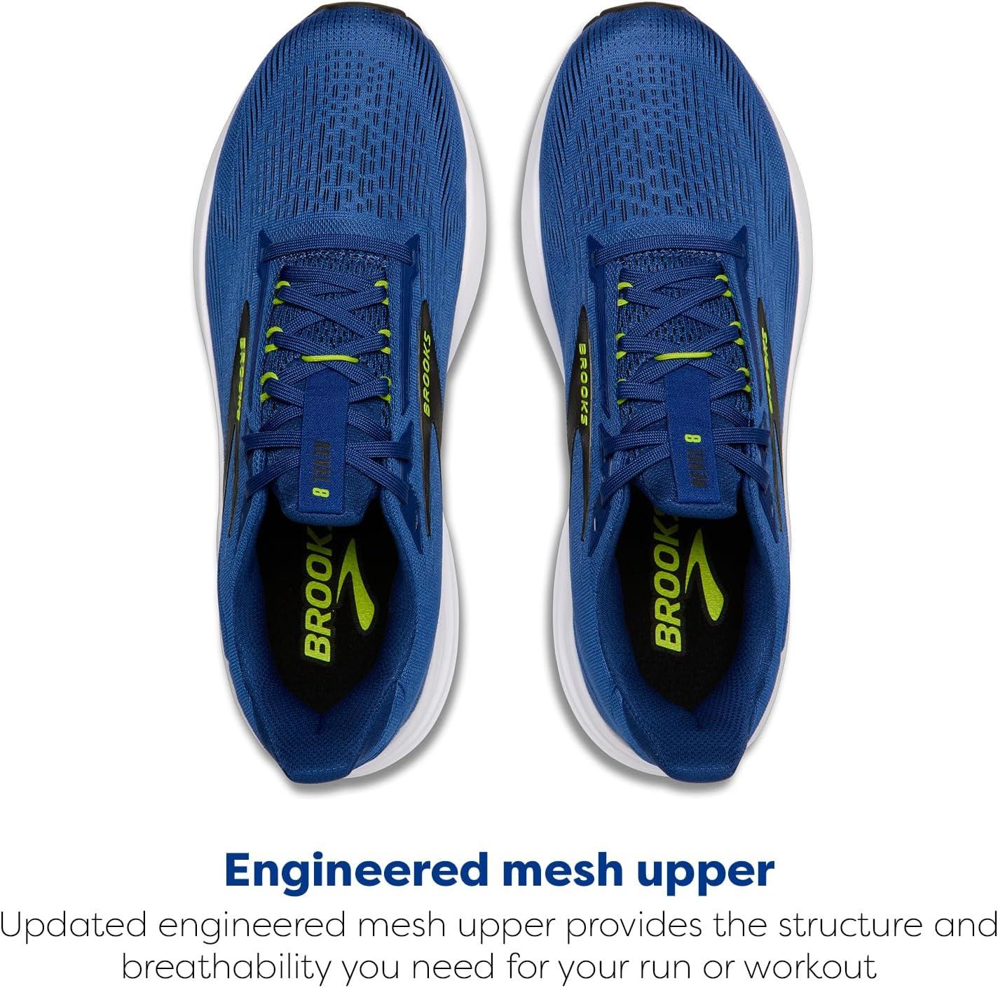 image:imageBrooks Mens Revel 8 Neutral Running amp Walking ShoeNavy PeonyBlackAcid Lime