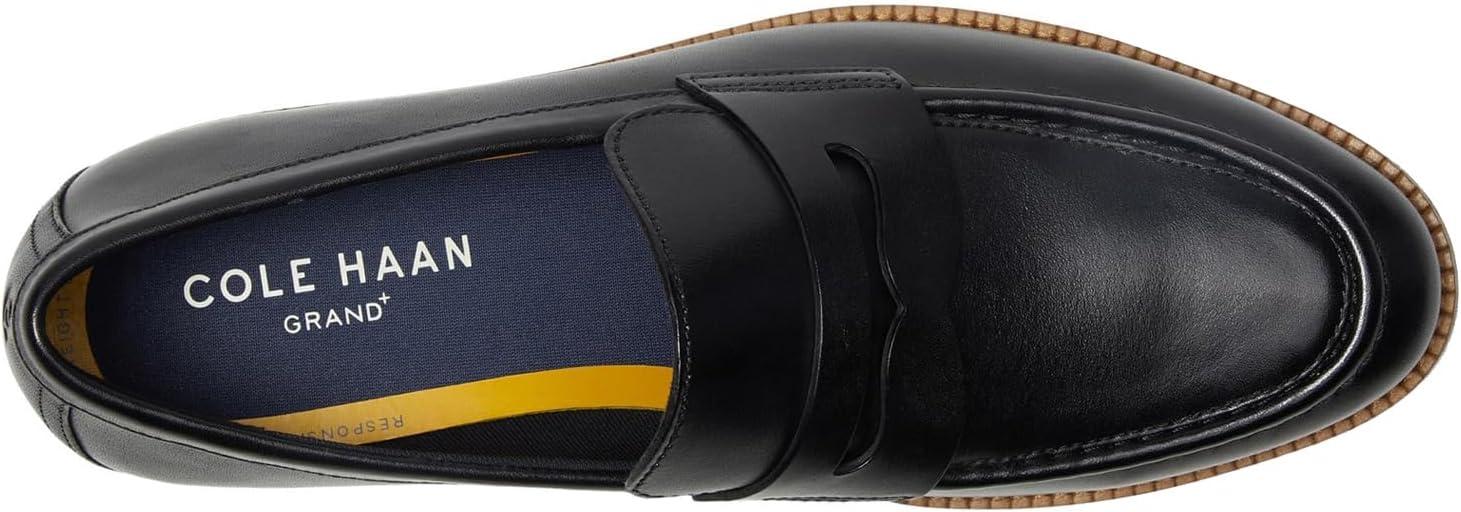 image:imageCole Haan Mens Flexgrand Penny LoafersBlackIvory