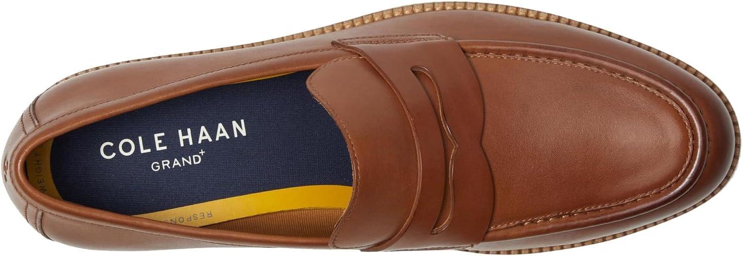 image:imageCole Haan Mens Flexgrand Penny LoafersBritish TanIvory