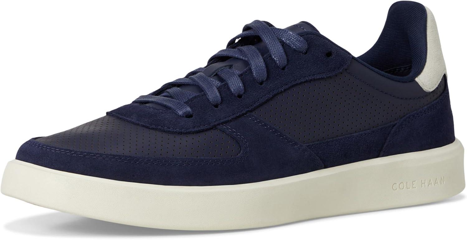 image:imageCole Haan Mens Grand Crosscourt Daily Court SneakersMidnight MoonSilver BirchIvory