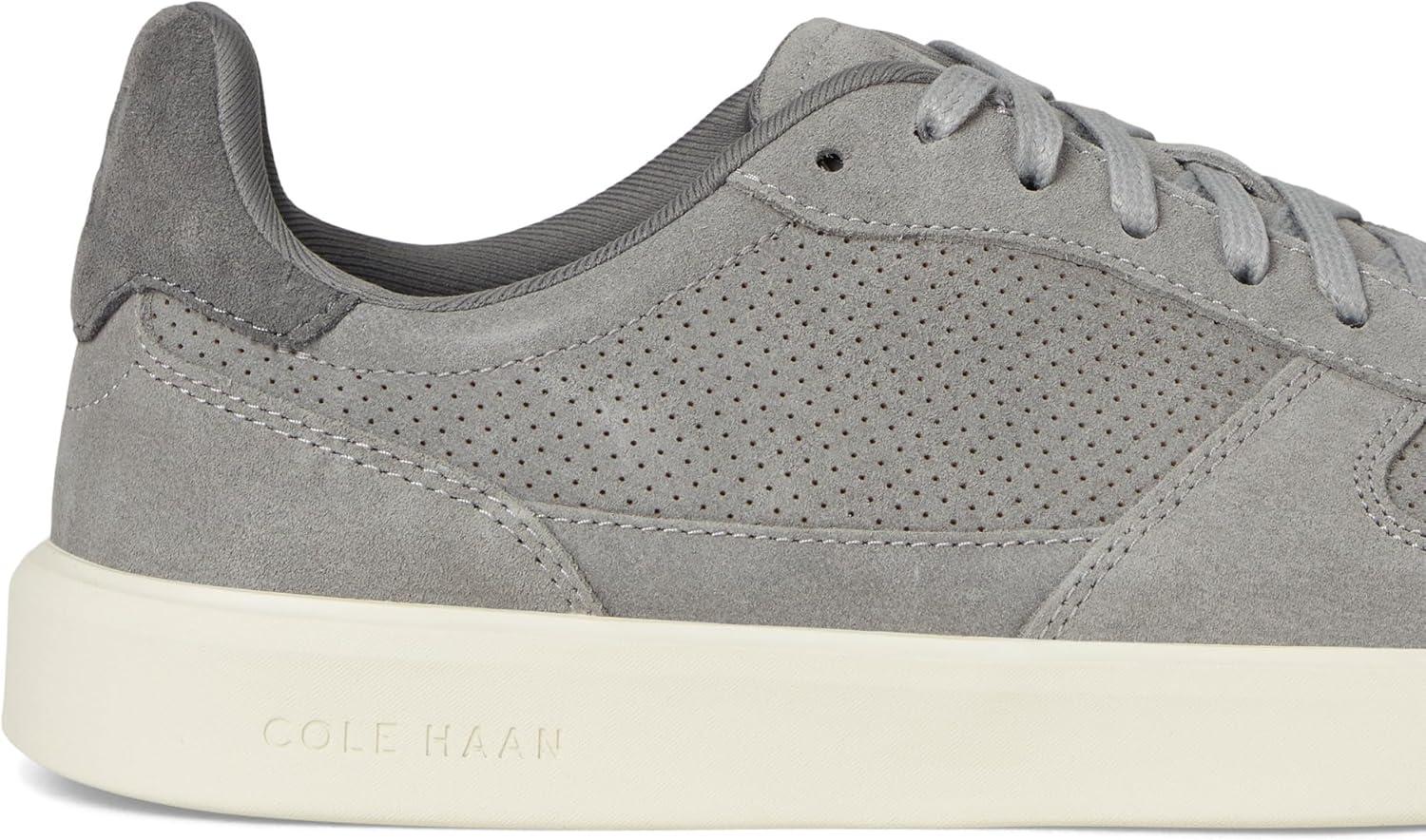 image:imageCole Haan Mens Grand Crosscourt Daily Court SneakersSea Stone SuedeLava SmokeIvory