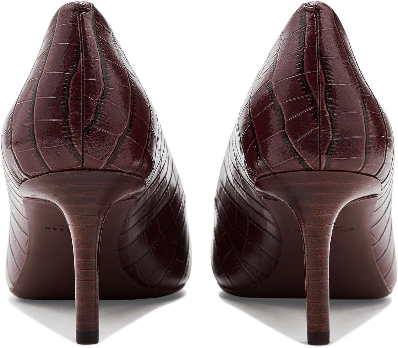 image:imageCole Haan Womens 65mm High Heel Goto JaneyMahogany Crocodile Print Leather