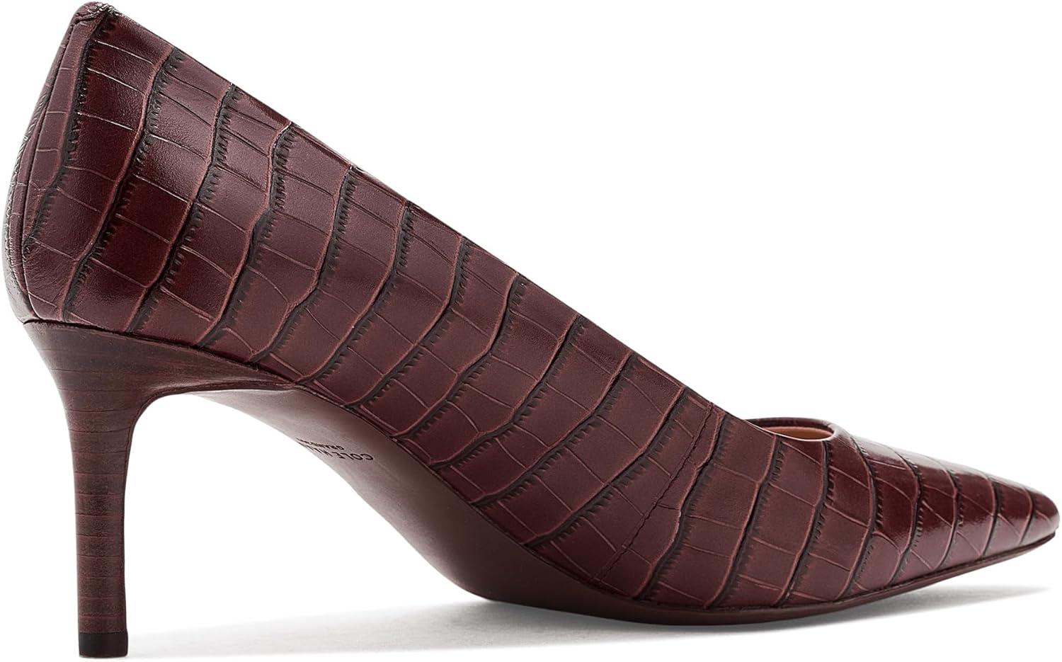 image:imageCole Haan Womens 65mm High Heel Goto JaneyMahogany Crocodile Print Leather