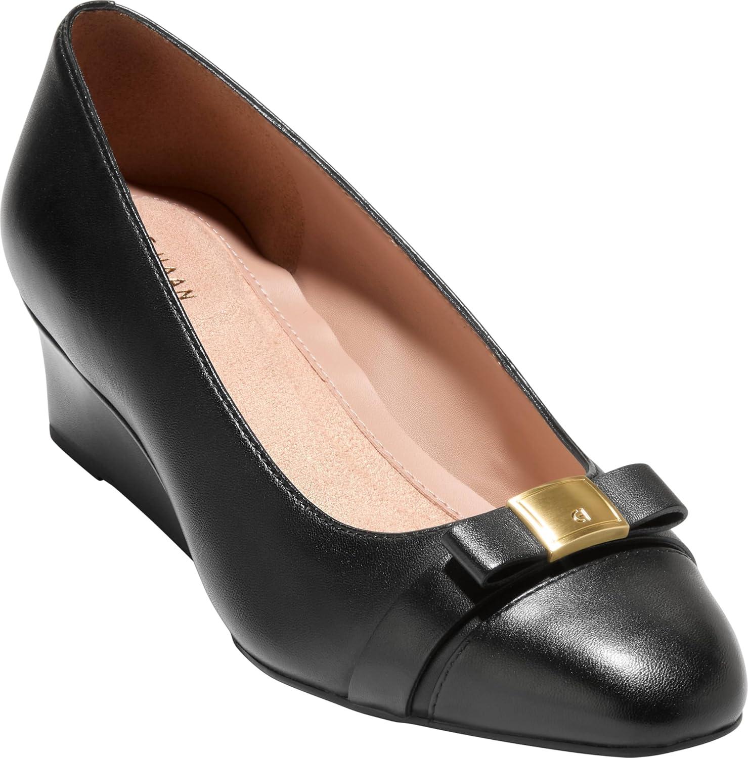 image:imageCole Haan Womens Goto Malta Bow WedgeBlack Leather