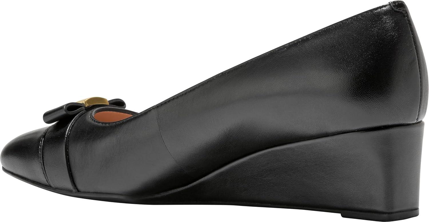 image:imageCole Haan Womens Goto Malta Bow WedgeBlack Leather