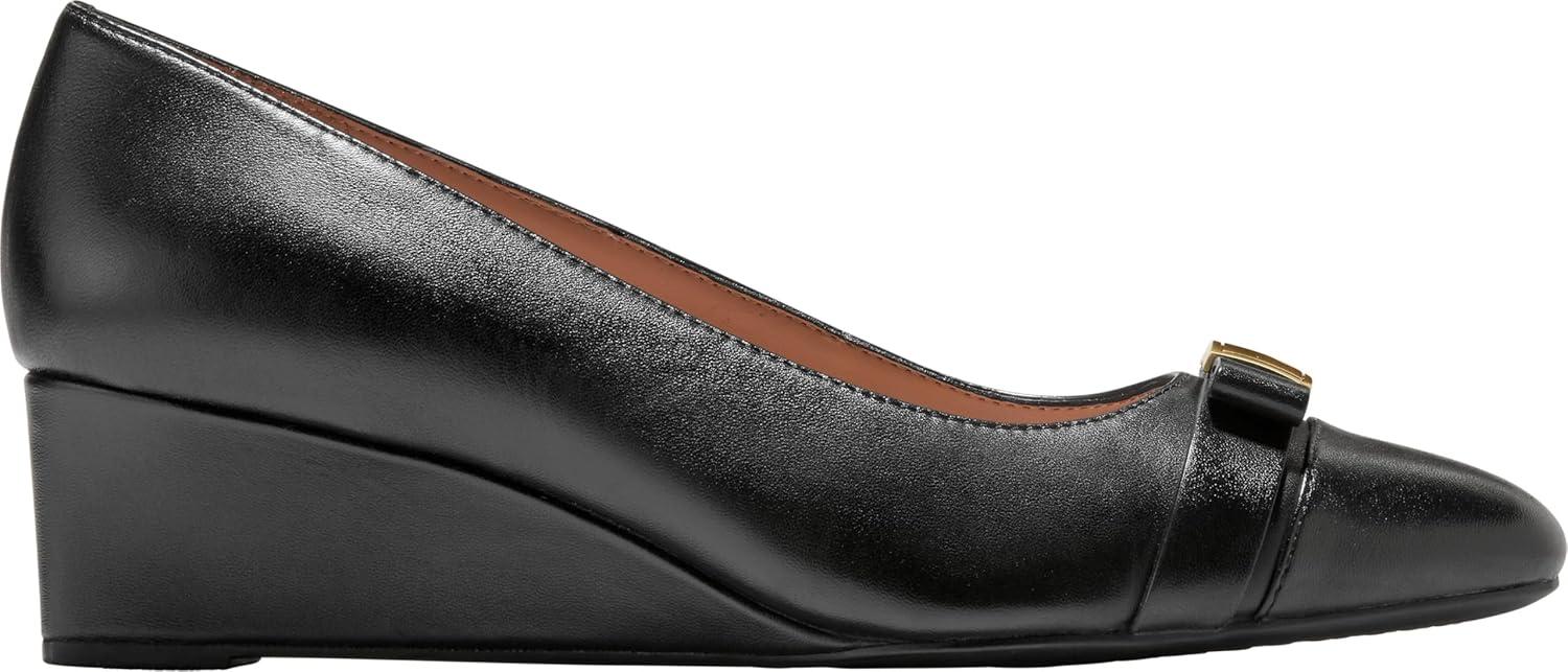 image:imageCole Haan Womens Goto Malta Bow WedgeBlack Leather