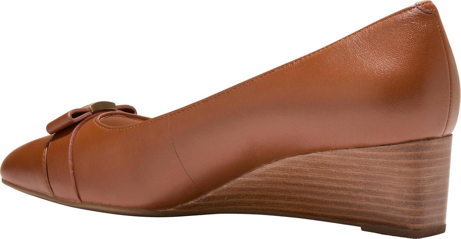 image:imageCole Haan Womens Goto Malta Bow WedgeBritish Tan LeatherIvory