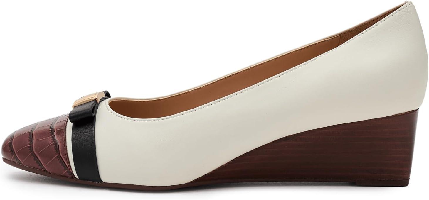 image:imageCole Haan Womens Goto Malta Bow WedgePowder Leather