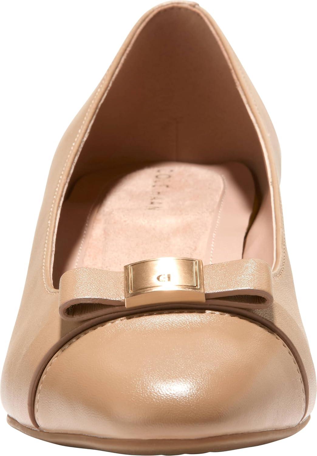 image:imageCole Haan Womens Goto Malta Bow WedgeTuscan Sand Leather