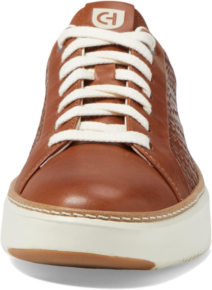 image:imageCole Haan Womens Grandpro Topspin SneakersBritish Tan Woven LeatherOptic White