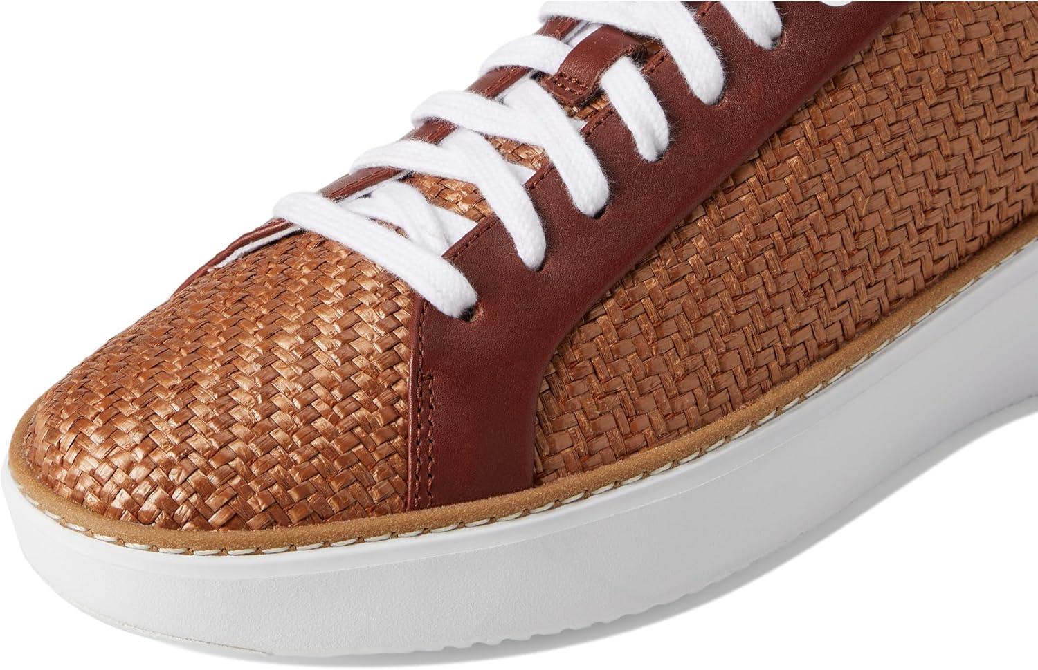 image:imageCole Haan Womens Grandpro Topspin SneakersDark RaffiaDark Cuoio