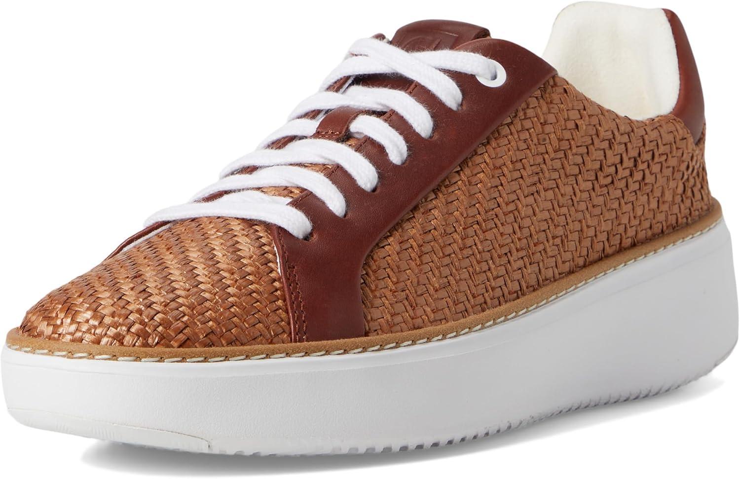 image:imageCole Haan Womens Grandpro Topspin SneakersDark RaffiaDark Cuoio