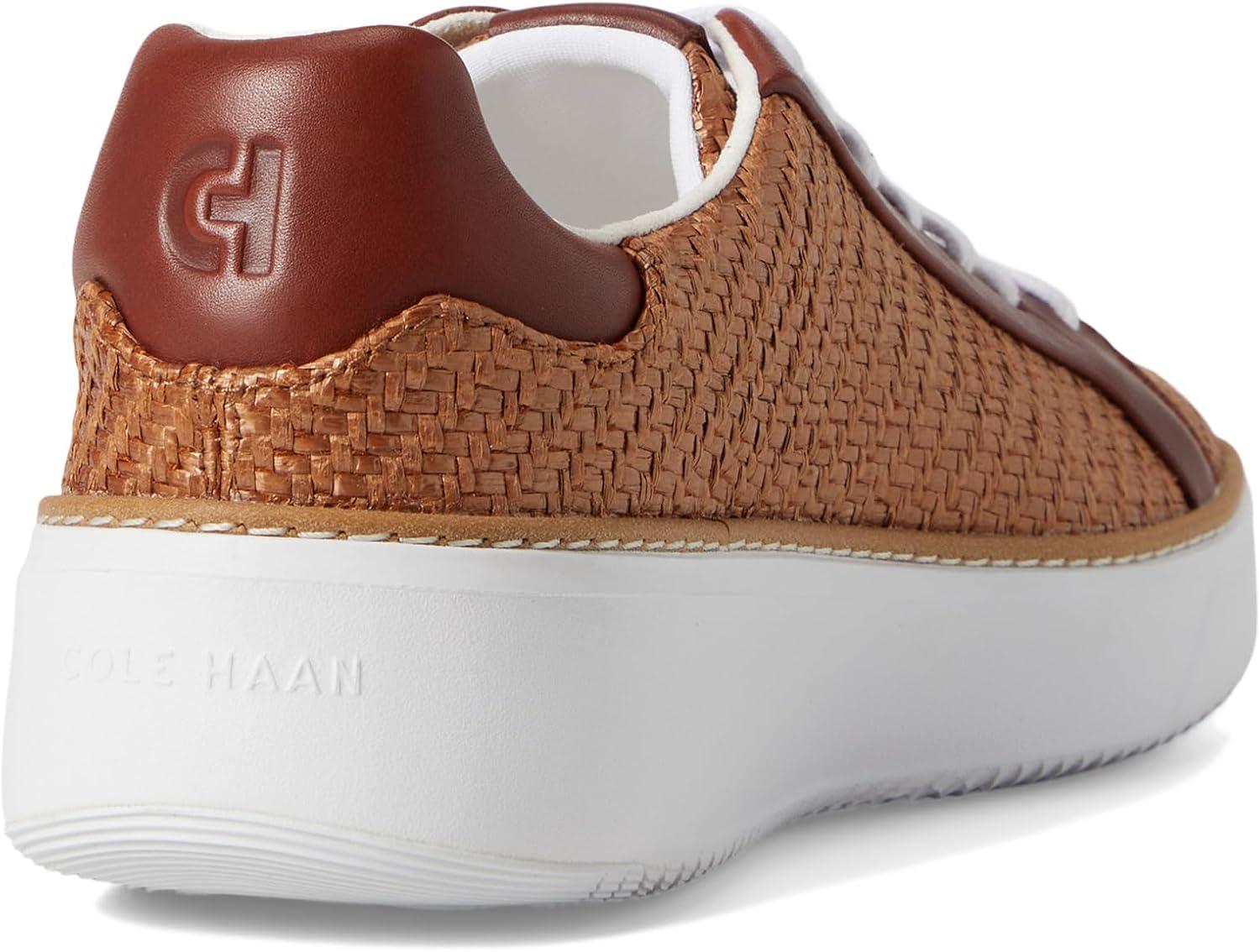 image:imageCole Haan Womens Grandpro Topspin SneakersDark RaffiaDark Cuoio