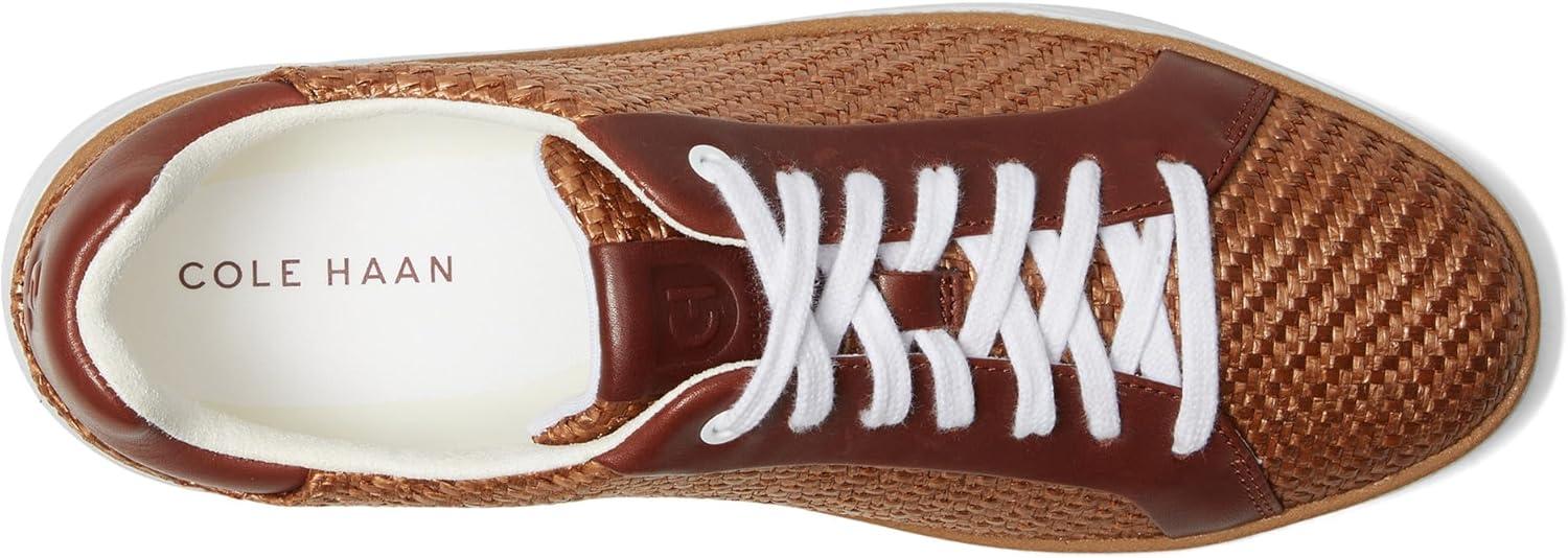 image:imageCole Haan Womens Grandpro Topspin SneakersDark RaffiaDark Cuoio