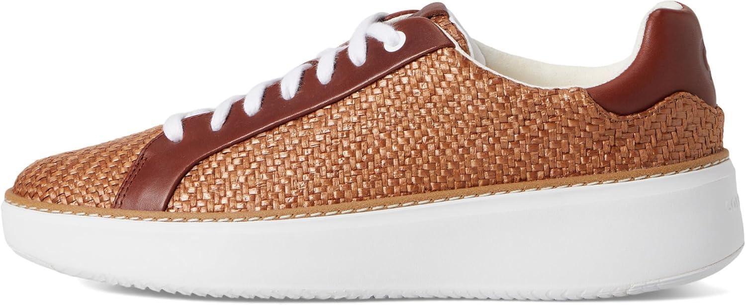 image:imageCole Haan Womens Grandpro Topspin SneakersDark RaffiaDark Cuoio