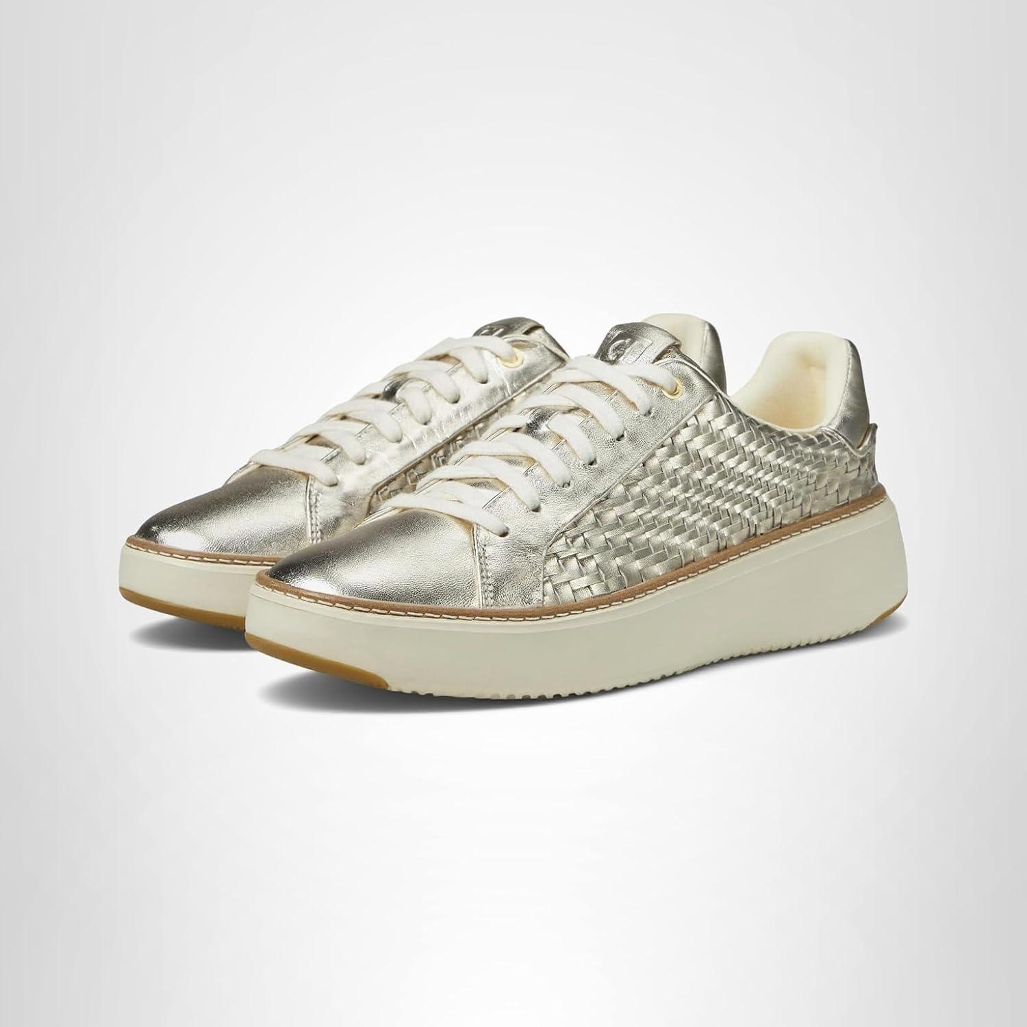 image:imageCole Haan Womens Grandpro Topspin SneakersGold Gen WveIvory