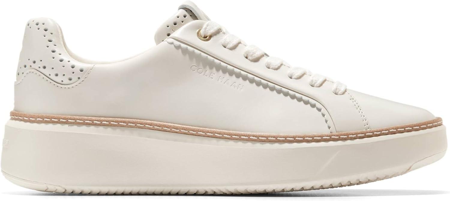 image:imageCole Haan Womens Grandpro Topspin SneakersIvory Perf Scallop