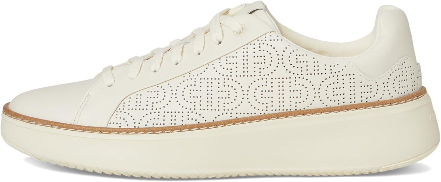 image:imageCole Haan Womens Grandpro Topspin SneakersIvoryPerforated Leather