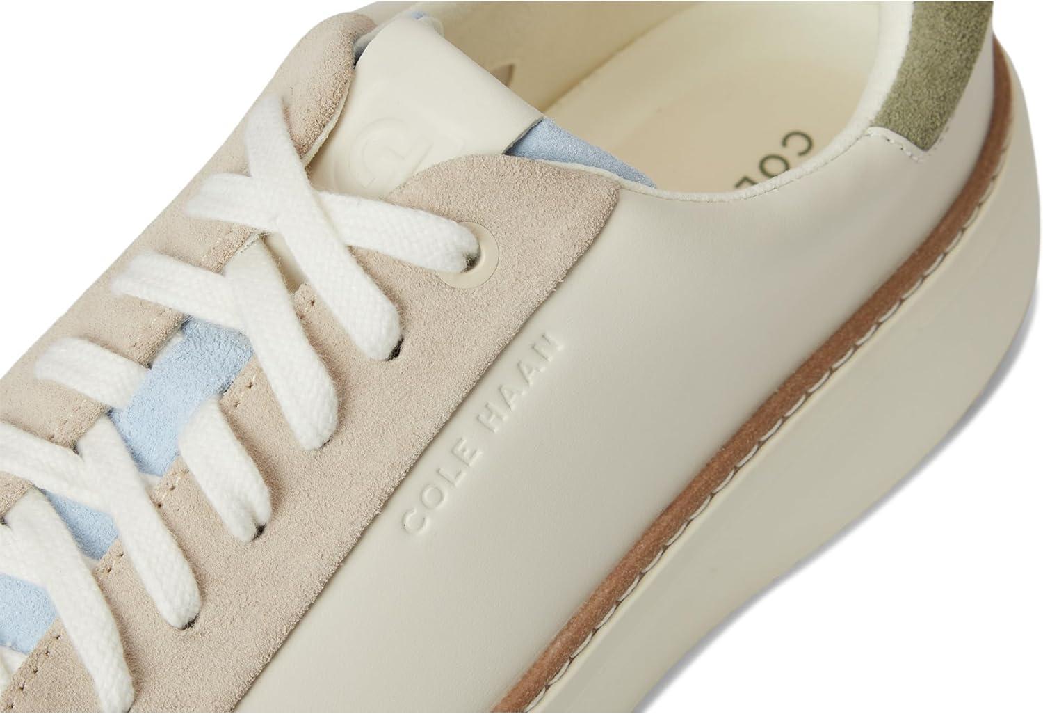image:imageCole Haan Womens Grandpro Topspin SneakersIvorySuede