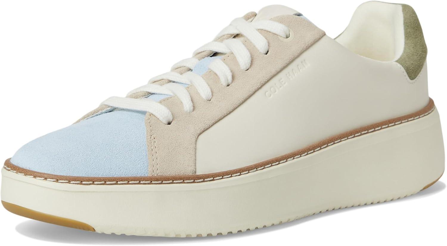 image:imageCole Haan Womens Grandpro Topspin SneakersIvrySkywayGrnIv