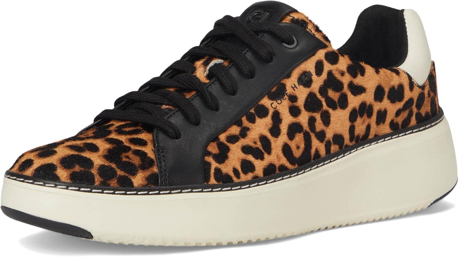 image:imageCole Haan Womens Grandpro Topspin SneakersLeopard Print HaircalfBlack