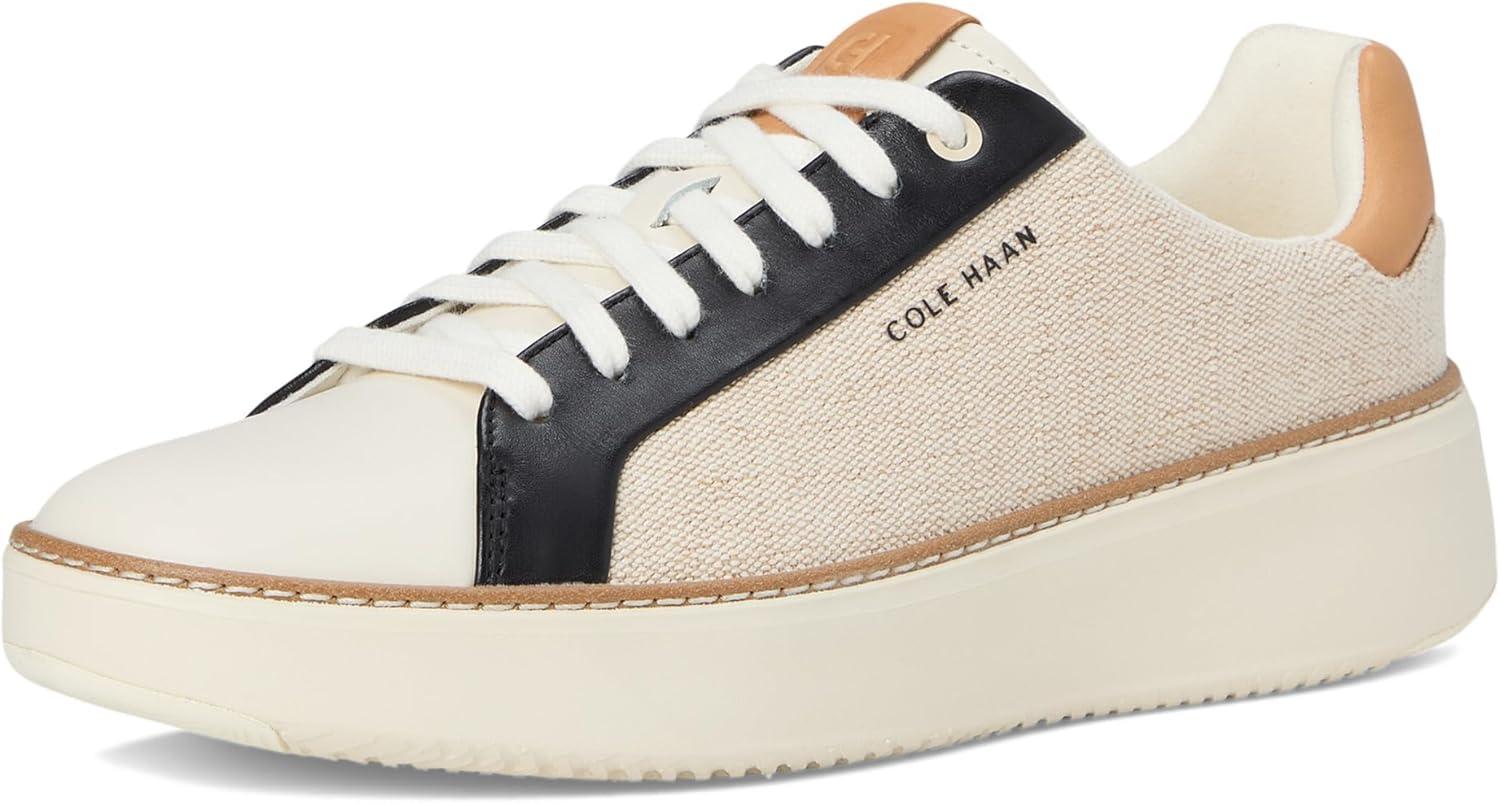 image:imageCole Haan Womens Grandpro Topspin SneakersNatural CanvasBlack