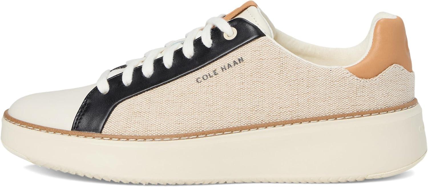image:imageCole Haan Womens Grandpro Topspin SneakersNatural CanvasBlack
