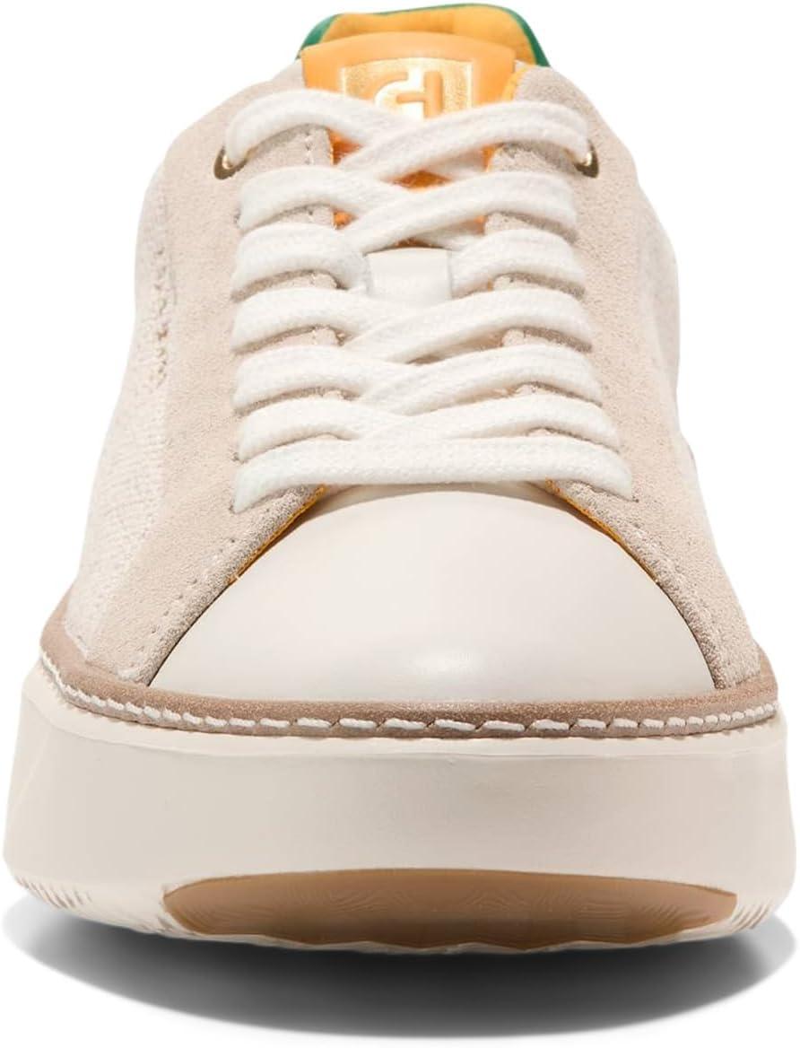 image:imageCole Haan Womens Grandpro Topspin SneakersNatural CanvasIvoryGreen Jacket
