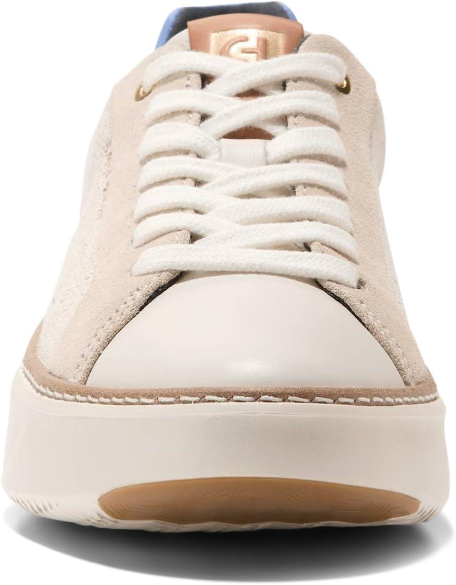 image:imageCole Haan Womens Grandpro Topspin SneakersNatural CanvasIvoryVista Blue