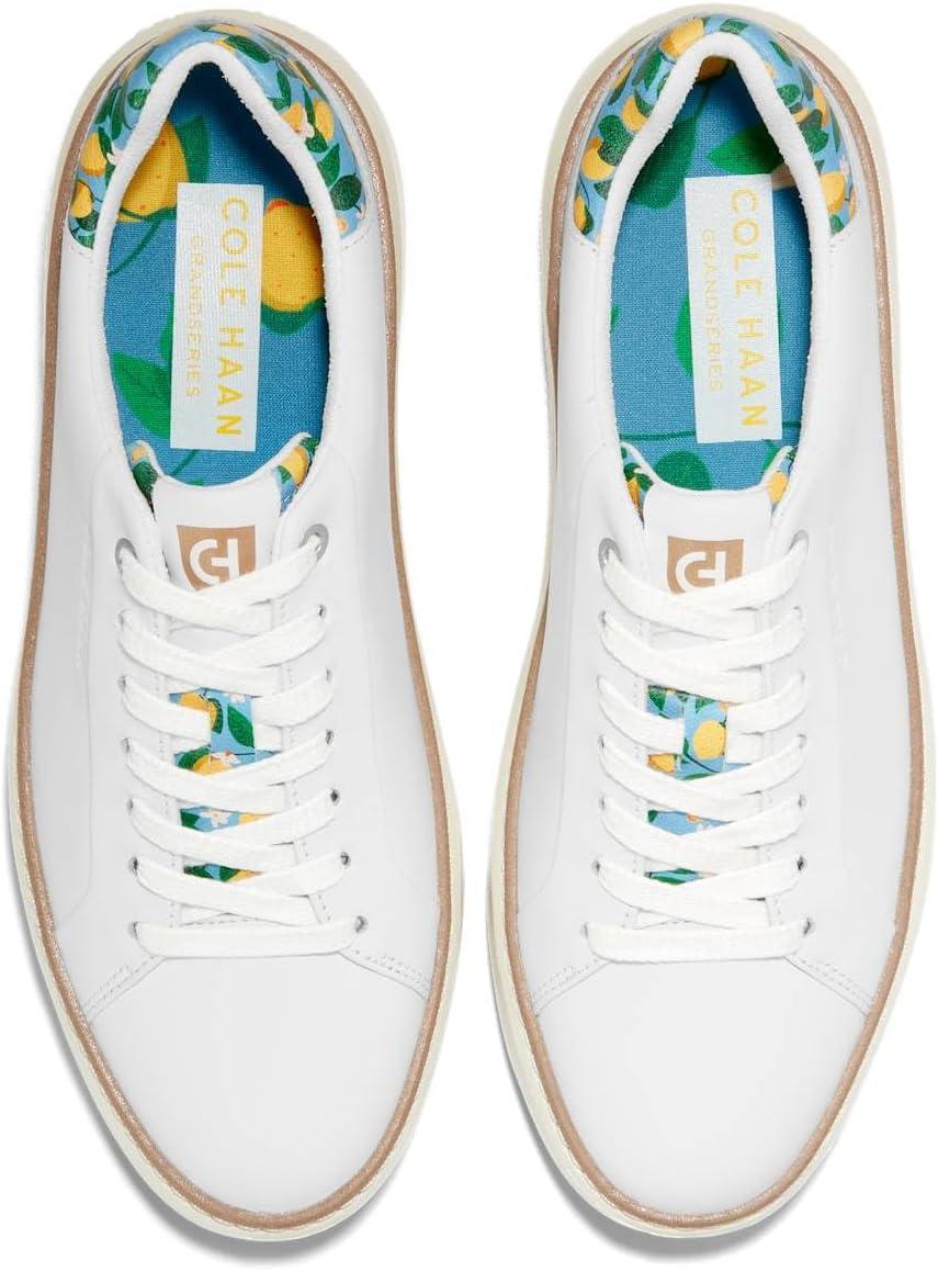 image:imageCole Haan Womens Grandpro Topspin SneakersOptic WhiteAzure Lemon Print