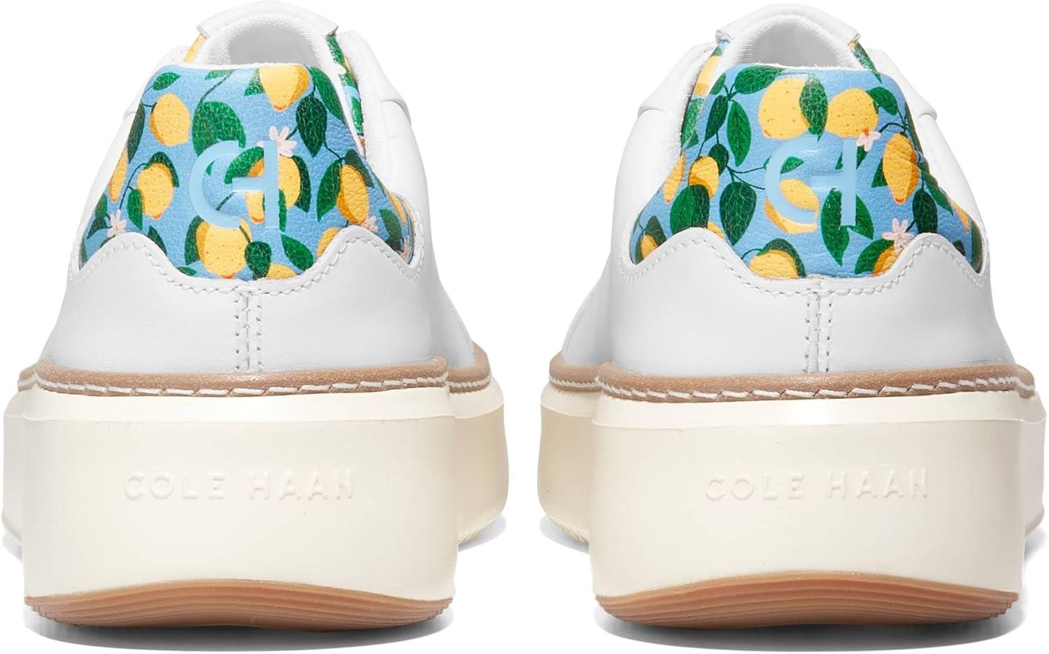 image:imageCole Haan Womens Grandpro Topspin SneakersOptic WhiteAzure Lemon Print