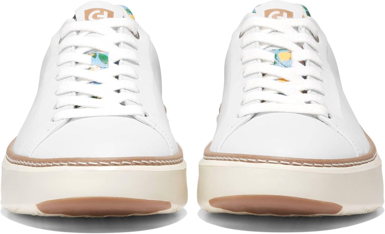 image:imageCole Haan Womens Grandpro Topspin SneakersOptic WhiteAzure Lemon Print