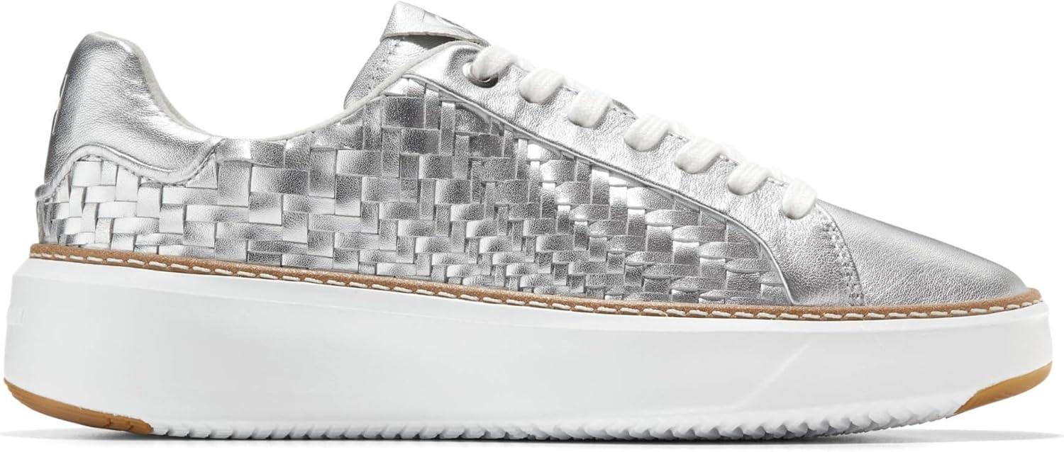 image:imageCole Haan Womens Grandpro Topspin SneakersSilver Genevieve Weave