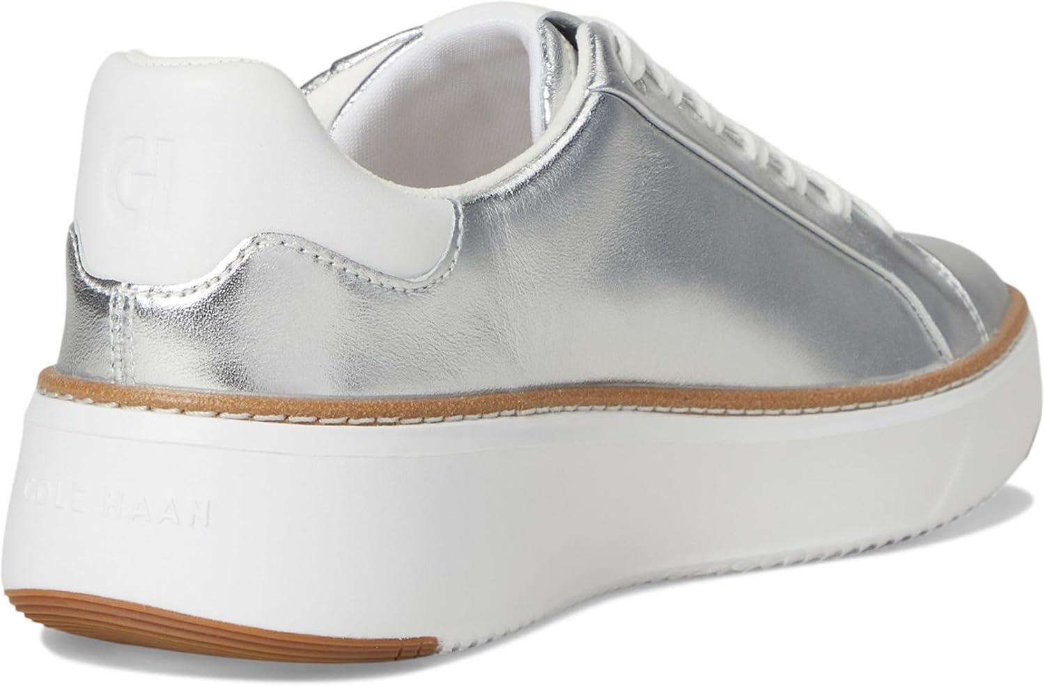 image:imageCole Haan Womens Grandpro Topspin SneakersSilver TalcaWhite