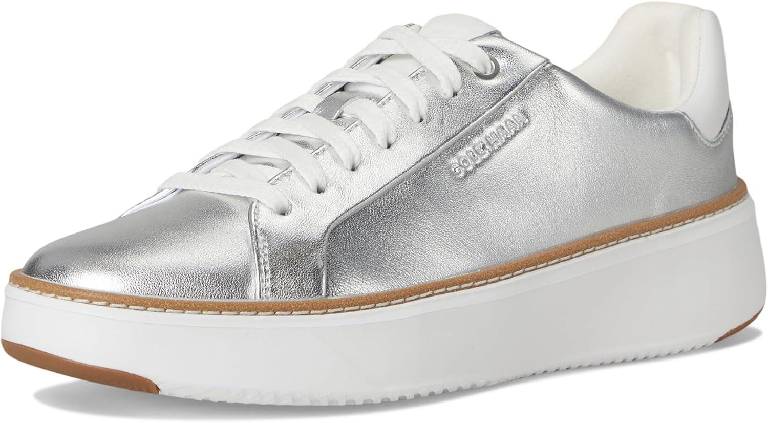 image:imageCole Haan Womens Grandpro Topspin SneakersSilver TalcaWhite
