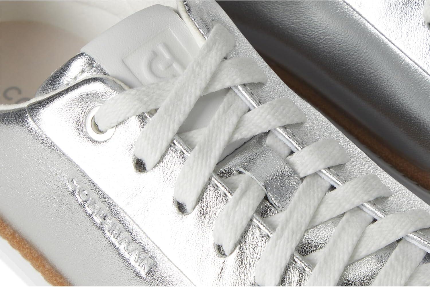 image:imageCole Haan Womens Grandpro Topspin SneakersSilver TalcaWhite