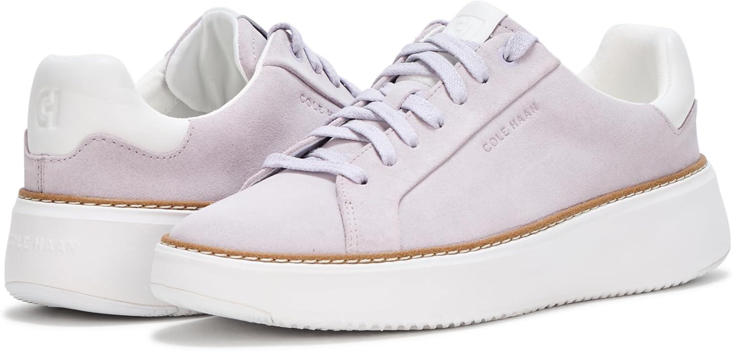 image:imageCole Haan Womens Grandpro Topspin SneakersThistle SuedeWhite