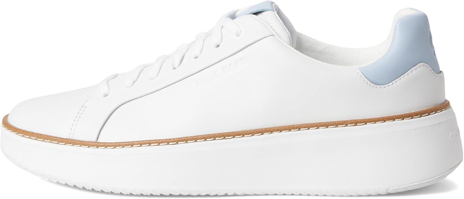 image:imageCole Haan Womens Grandpro Topspin SneakersWhite Perforated LeatherSkyway