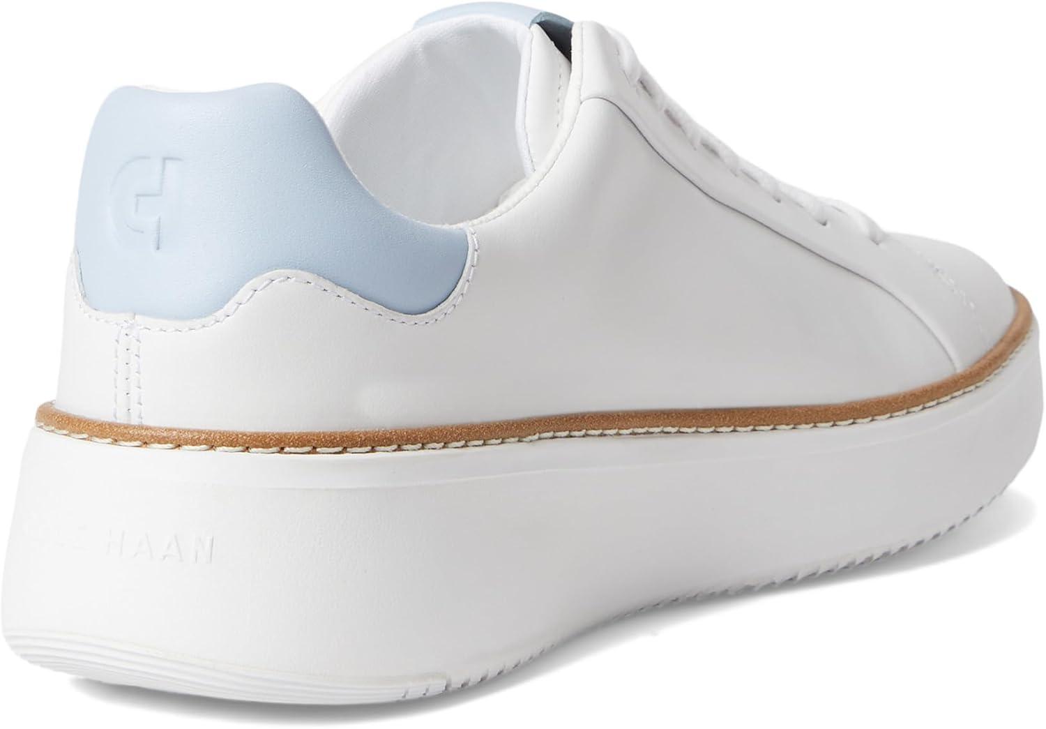 image:imageCole Haan Womens Grandpro Topspin SneakersWhite Perforated LeatherSkyway