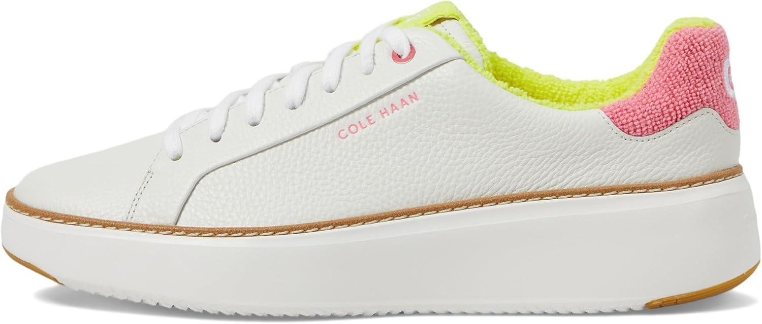 image:imageCole Haan Womens Grandpro Topspin SneakersWhite Tumbled LeatherCam