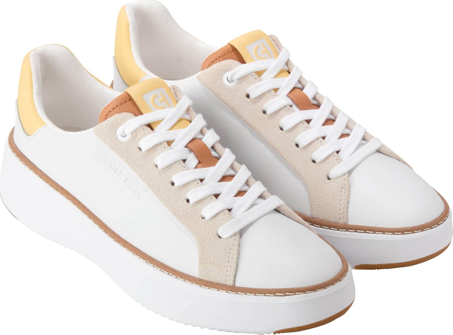image:imageCole Haan Womens Grandpro Topspin SneakersWhiteBirch Suede
