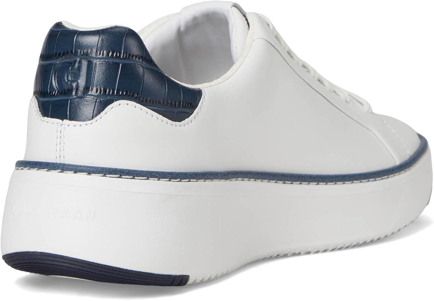 image:imageCole Haan Womens Grandpro Topspin SneakersWhiteNavy Crocodile Print