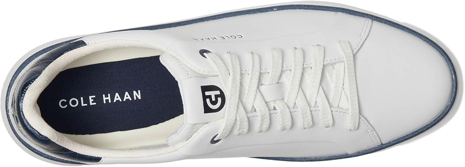 image:imageCole Haan Womens Grandpro Topspin SneakersWhiteNavy Crocodile Print