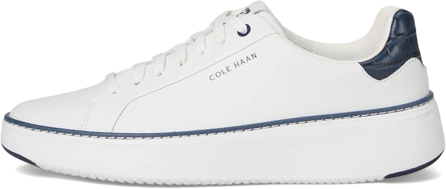 image:imageCole Haan Womens Grandpro Topspin SneakersWhiteNavy Crocodile Print